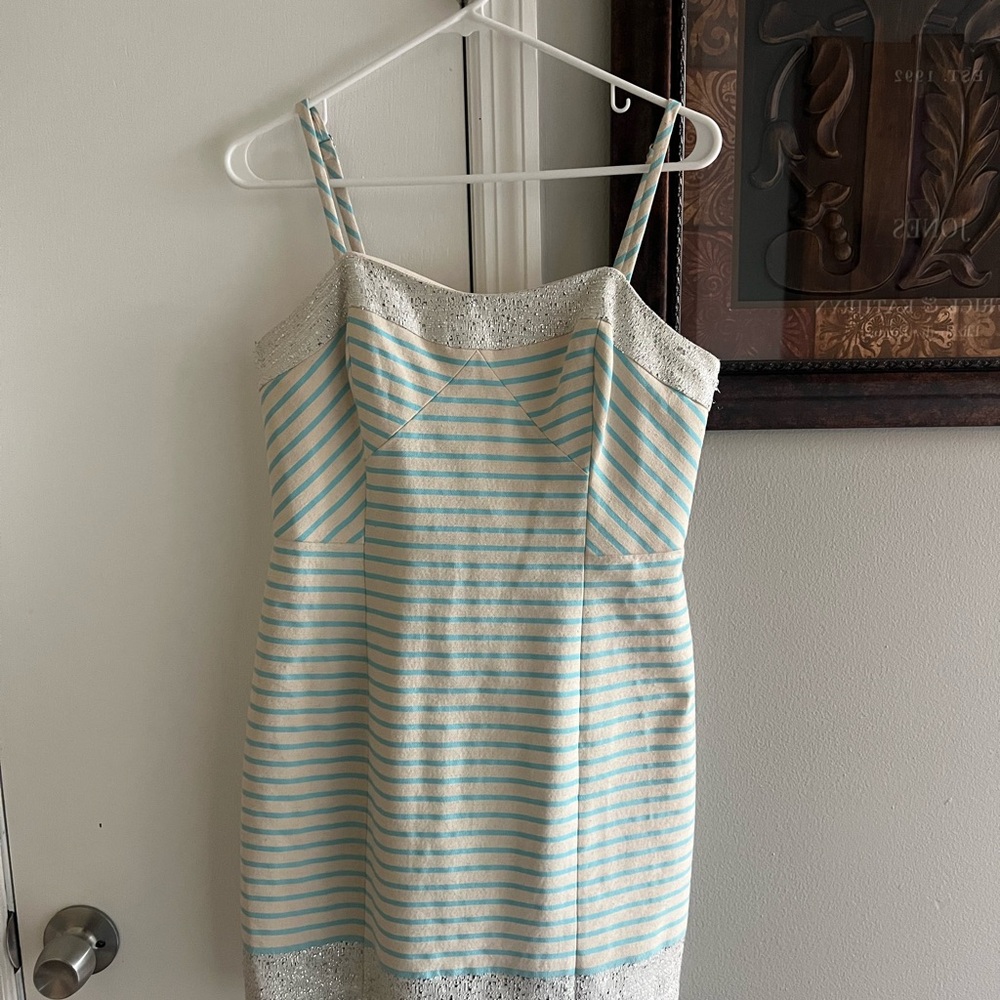 Striped Blue and White Dress